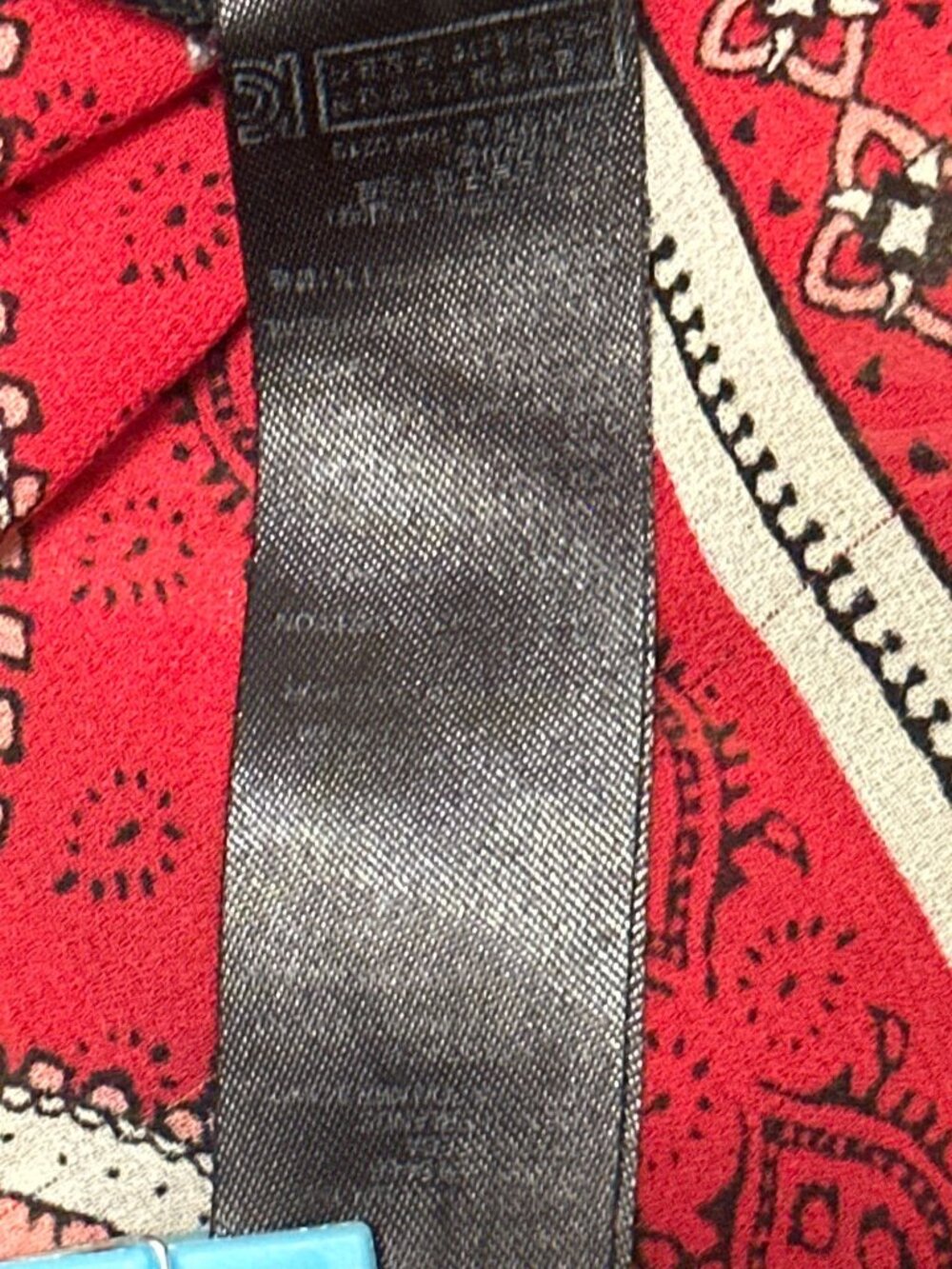 Forever 21 Size S Red Black Paisley Empire Waist Tunic Top Boho Festival Romance - Picture 11 of 13